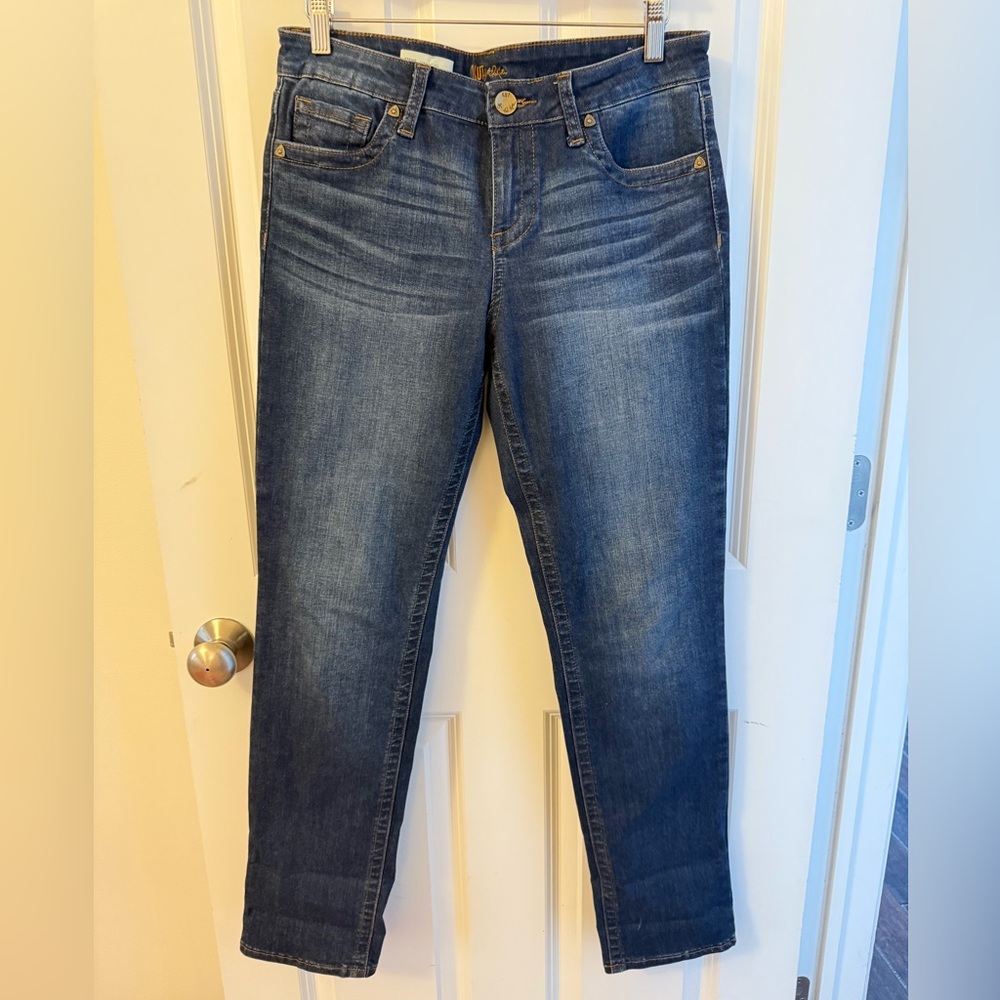 Kut Stevie Mid Rise Straight Leg, Size 8